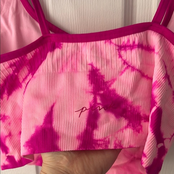 Victoria’s Secret Pink Active Tie-Dye sports bra L magenta - Picture 3 of 5